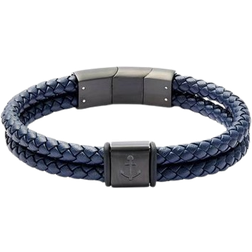 Link Up Anchor Braided Bracelet - Blue/Grey