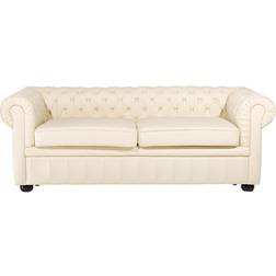 Beliani Chesterfield Cream Canapé 195cm Canapé 3 Places