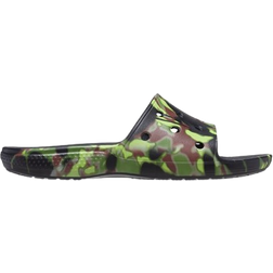 Crocs Classic Spray Camo Slide - Black