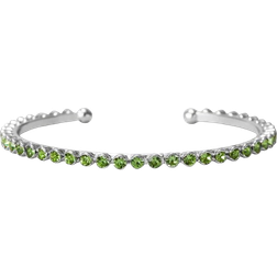 Caroline Svedbom Siri Bangle - Silver/Peridot