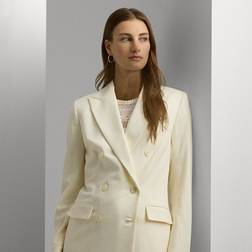 Polo Ralph Lauren Women's Double-Breasted Blazer Winter Cream