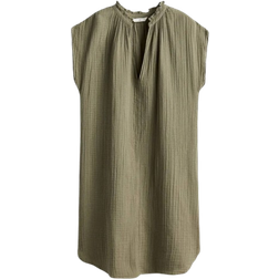 H&M Muslin Dress - Khaki Green