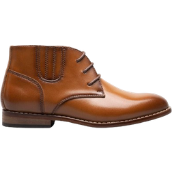 Stacy Adams Kid's Maxwell Plain Toe Chukka Boot - Cognac