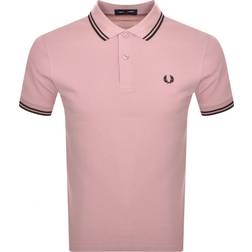 Fred Perry Twin Tipped Polo T-shirt - Dusty Rose Pink/Black