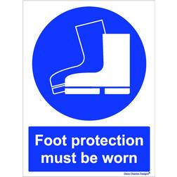 SECO Mandatory Safety Sign Foot Protection Must Be Worn 150x200mm