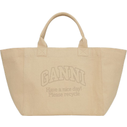 Ganni Oversized Tote Bag - Almond Milk