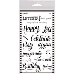 Ranger Letter It Clear Stamp Sets Party 15x10cm