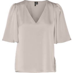 Vero Moda Lovie Top - Grey/Pumice Stone