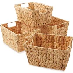 Casafield Water Hyacinth Natural Basket 12" 4pcs