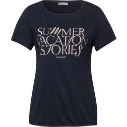 Street One Wording T-shirt - Deep Blue