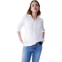 Ingrid+Isabel Classic Button Up Maternity Shirt White