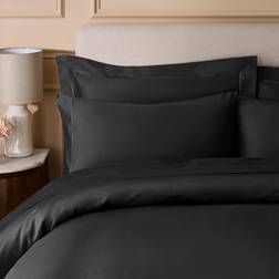 Dorma Egyptian Cotton Sateen Thread Count Pillow Case Black (76x48cm)