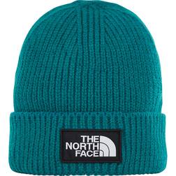 The North Face Logo Box Cuffed Beanie - Evergreen