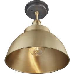 Industville Brooklyn Brass Ceiling Flush Light 33cm