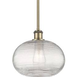 Innovations Lighting Ithaca Antique Brass/Clear Pendant Lamp 10"