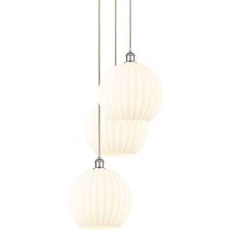 Innovations Lighting White Venetian Polished Nickel Pendant Lamp 18.5"