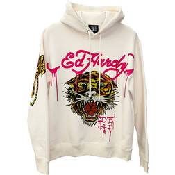 Ed Hardy Rhinestone Tiger Hoodie - Ivory