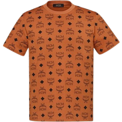 MCM Maxi Monogram Print T-shirt - Cognac