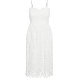 City Chic Scarlet Lace Dress Plus Size - Ivory