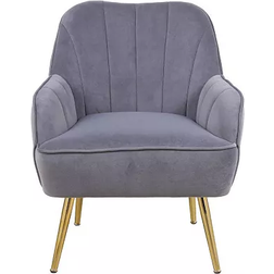 Simplie Fun Modern Mid Century Grey Armchair 30.7"