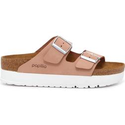 Birkenstock Arizona PAP Flex Platform Nubuk Leather - Soft Pink