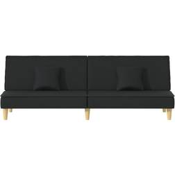 vidaXL 351902 Black Sofa 200cm 2 Seater