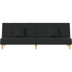 vidaXL 351902 Black Sofa 200cm 2 personers