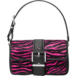 Michael Kors Colby Medium Zebra Print Calf Hair Shoulder Bag - Cerise Multi