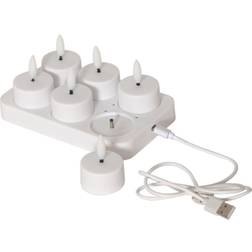 Star Trading Heat Flame Charge White LED-ljus 6cm