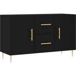 vidaXL Modern for Living Room and Bedroom Black Madia 100x60cm