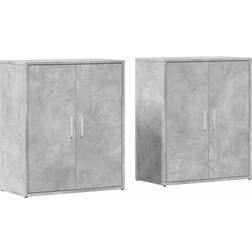 vidaXL Engineered Wood Concrete Gray Skænk 60x70cm 2stk