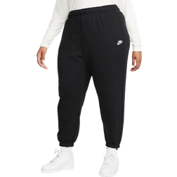 Nike Sportswear Club Fleece Women's Mid-Rise Oversized Sweatpants Plus Size - Black/White