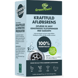 GreenSwirl kraftfuld afløbsrens 2 doseringsposer à