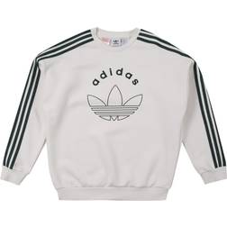 adidas Junior Girl's Logo Crew Sweatshirt - White