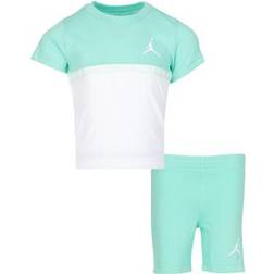 Nike Toddler Jumpman Blocked Taping Tee & Shorts Sets - Emerald Rise