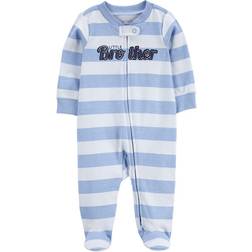 Carter's Baby's Little Brother 2-Way Zip Cotton Sleep & Play - Blue