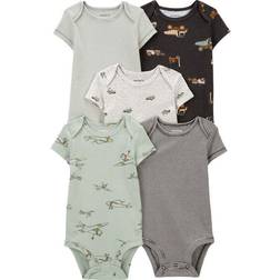 Carter's Baby's Short Sleeve Bodysuits 5-pack - Multi