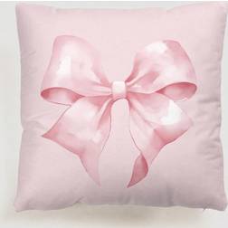 Romwe pc Simple HandPainted Romantic Pale Pink Large Bow Pattern No Cushion Cover Multicolour (40.6x40.6cm)