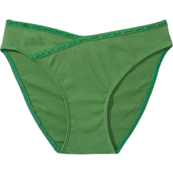 PINK Rib Logo Cotton Bikini Panty - Forest Pine