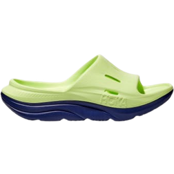 Hoka Kid's Ora Recovery Slide 3 - Lettuce/Bellwether Blue