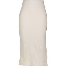 Nike Sportswear Chill Knit Ribbed Midi Skirt - Beige