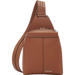 Calvin Klein Millie Convertible Leather Backpack - Caramel