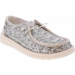 Hey Dude Women's Wendy Sequin Shoes Cream