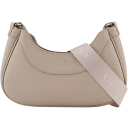 Armani Exchange Bolsa Logo Hobo Bag - Nude