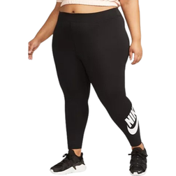 Nike Sportswear Classics High-Waisted Graphic Leggings Plus Size - Black/White