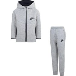 Nike Kid's Tech Fleece Tracksuit - Dark Grey Heather (86L050-042)