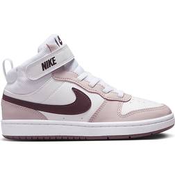 Nike Court Borough Mid 2 PSV - White/Platinum Violet/Burgundy Crush