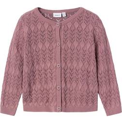 Name It Long Sleeved Knitted Cardigan - Nostalgia Rose