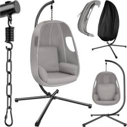 tectake Hanging Egg Chair Anika Light Grey Lounge Chair