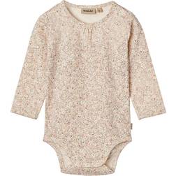 Wheat Baby's Long Sleeve Body Liv - Cream Flower Meadow